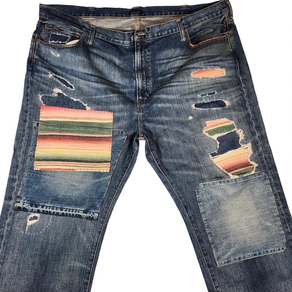 Polo‎ Ralph Lauren 48x30 (Fit 52x30) Hampton Southwestern Patchwork